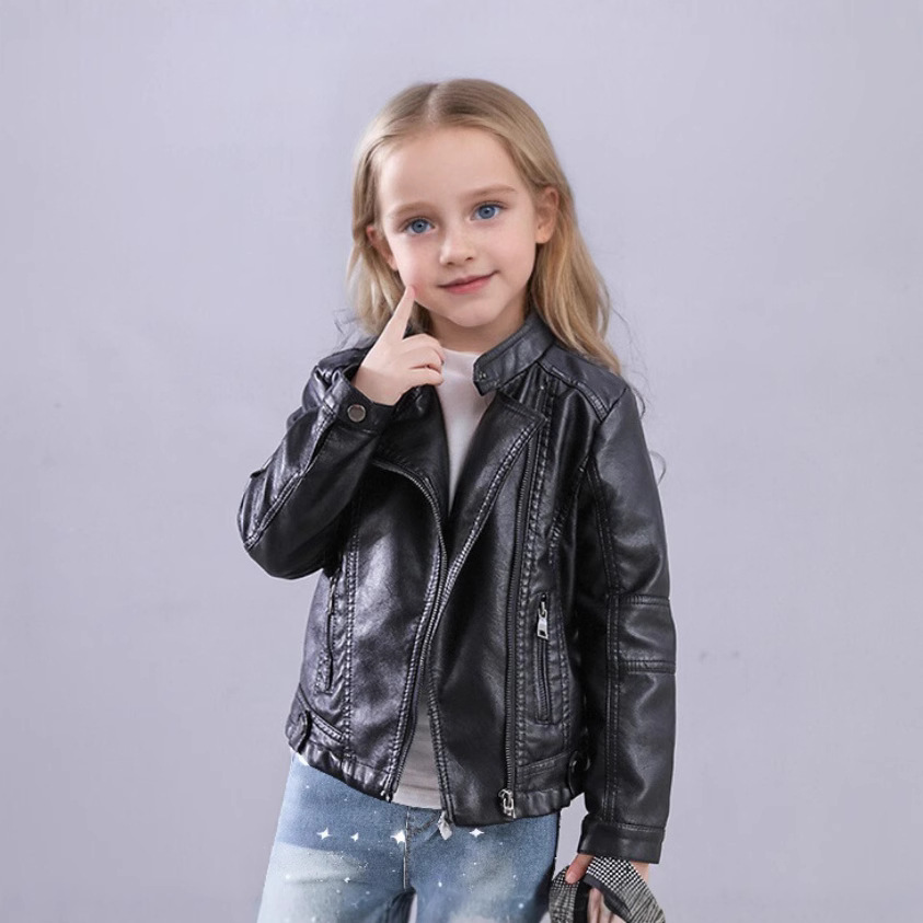 Girls Black Rock Motorcycle Pu - Streetwear Brand Photography recension och pris