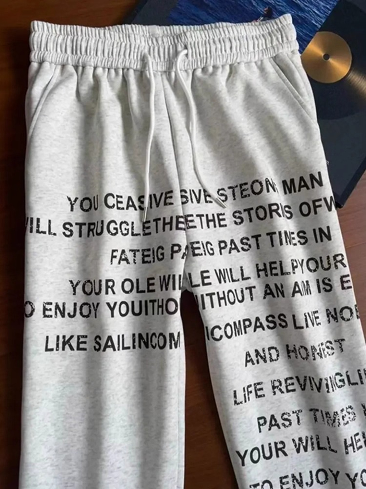 Large Size Elastic Waist Loose - Streetwear Brand Graphic Designer recension och pris